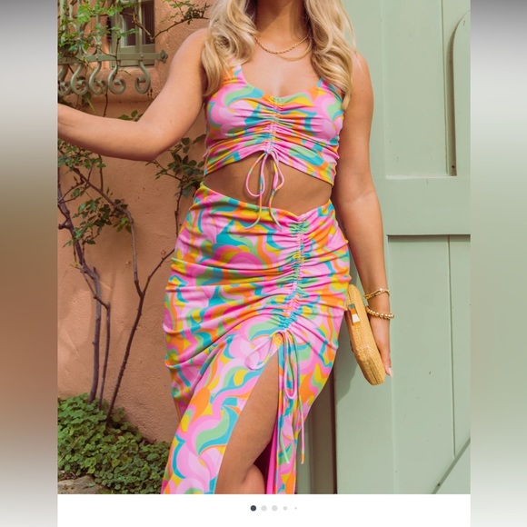 Show Me Your MuMu Dresses & Skirts - NWT ShowMeYourMumu Barbie Collab Krissy Top AND Skirt SET Sz L
